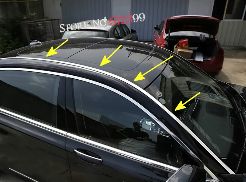 الفولاذ الصلب 4 قطع السيارات الخارجي accessiores السطح toproof النفخ الديكور الغلاف تريم ل bmw 7 سلسلة g12 2016 2017