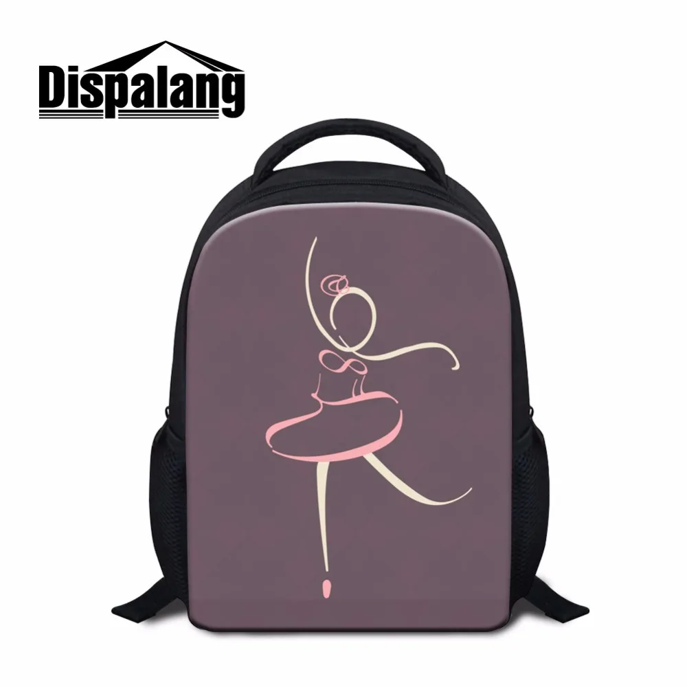 

Dispalang Unique Design Ballerina Dancing Ballet Small School Bags For Girls 12 Inch Children Backpack Toe Shoe Print Bookbag
