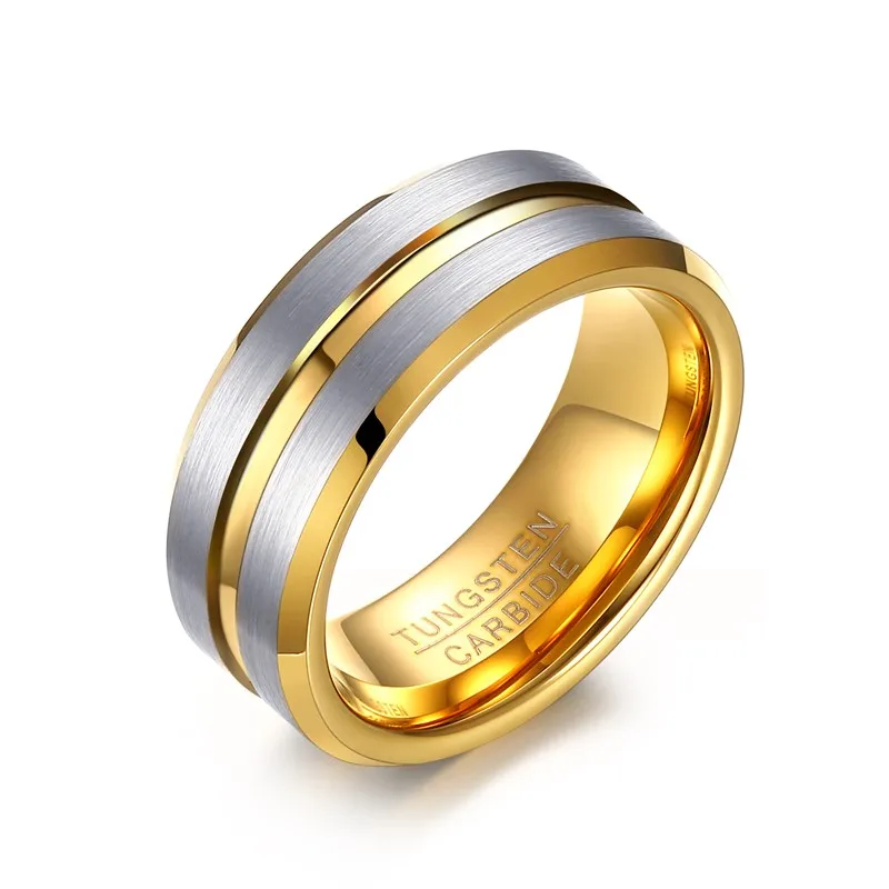 8 mm Anarchy Symbol Laser Engraved Tungsten Carbide Ring