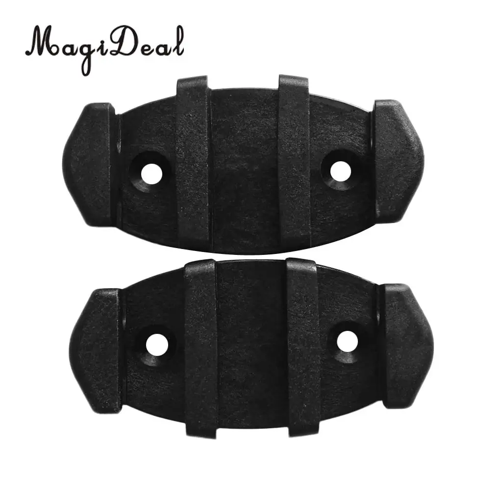 MagiDeal 2Pcs Black Durable Nylon Marine Kayak Canoe Zigzag Anchor Cleat Secure Bow Safety Boat Deck Rigging Fishing Accessory