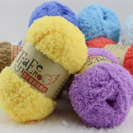 

500g/lot 35 Colour Velvet Baby Yarn For Hand Knitting Scarf Hat Sweater Yarn