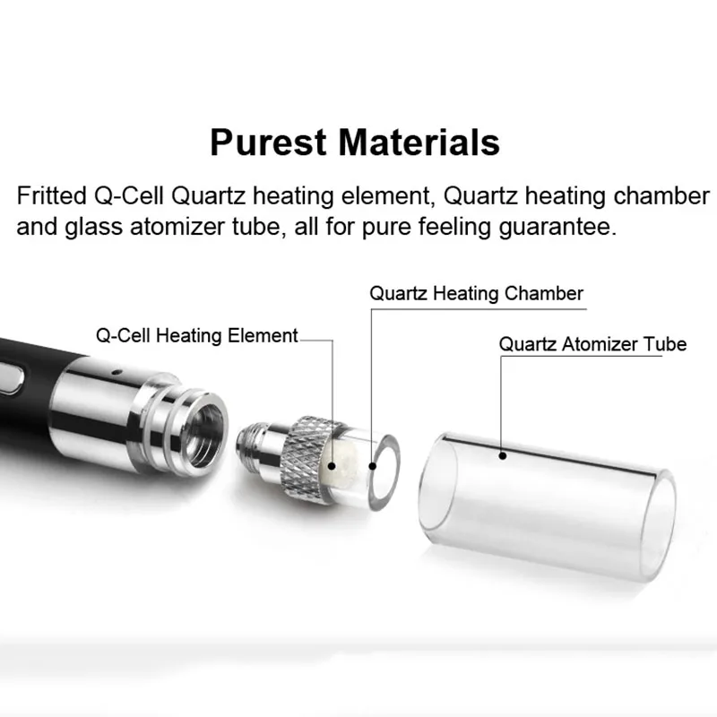 Beli Asli Airistech Qtip Penyemprot Qcell Koil Pemanas Cartridge 14 Mm untuk Lilin dan Berkonsentrasi Vape Vaporizer Keramik Drip Tip Tank