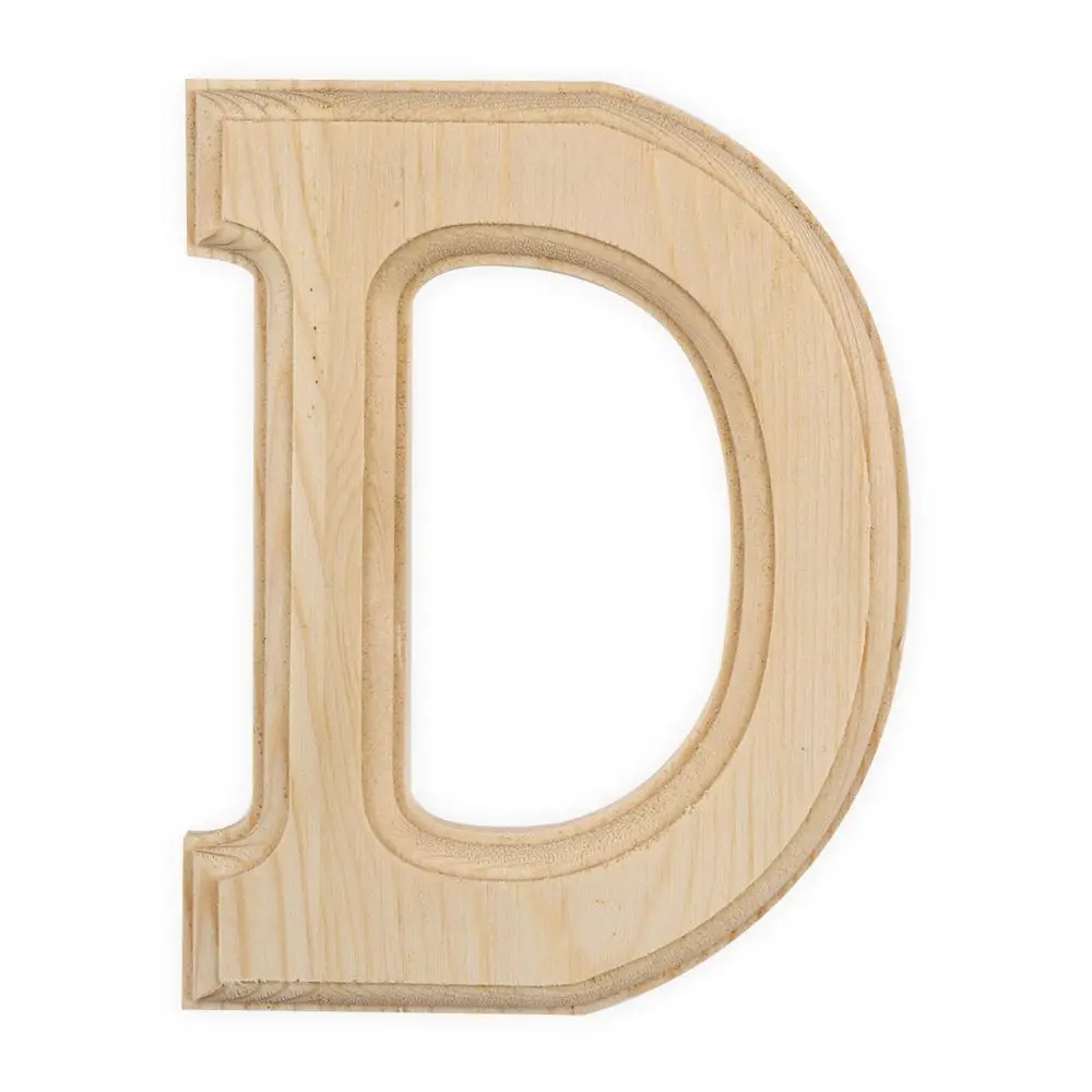 Wholesale 15cm High Wood Wooden Letters A To Z Alphabet Birthday Gift Bridal Wedding Party Home Decorations Freestaning Letter - Цвет: D