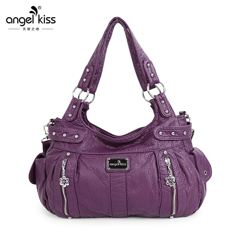 

Angel Kiss Handbags Fashion New Wild Middle-aged Women's Handbag Shoulder Portable Diagonal European and American Retro Handbags