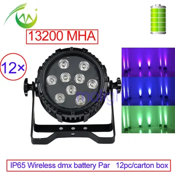 

12pcs/lot Waterproof LED Par Can 9*18W Wireless dmx Battery Uplighting DJ Par IP65 Par Light LED Stage Lights for Weddings Club