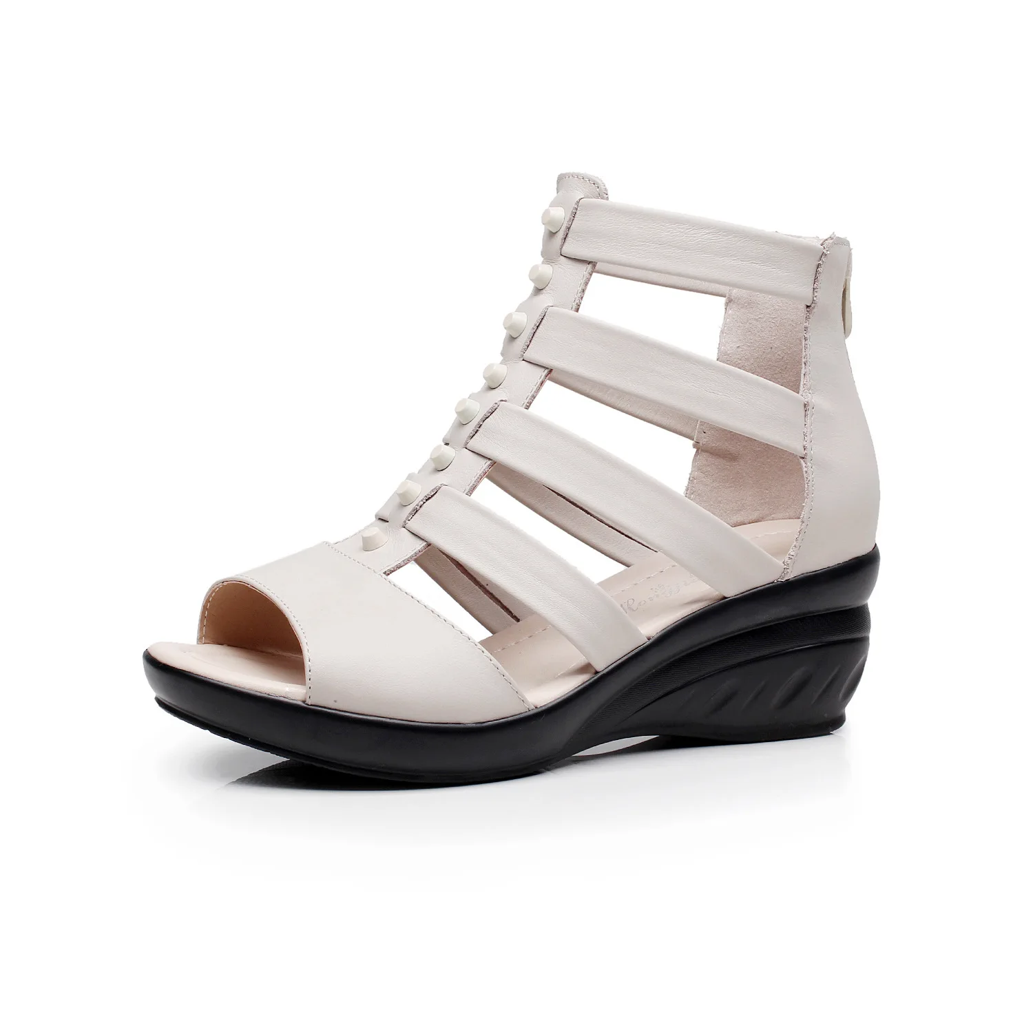 c2 Mujer C1 P De c5 Blue Purple Gray Cómodo 0398 Y Mujeres Cuña c3 Gray Las Zapatos c4 Brown Edad c6 Transparent Pink Silver Mediana Black Sandalias 7Zw5dq