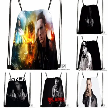 

Custom Eminem Drawstring Backpack Bag for Man Woman Cute Daypack Kids Satchel (Black Back) 31x40cm#180531-01-15