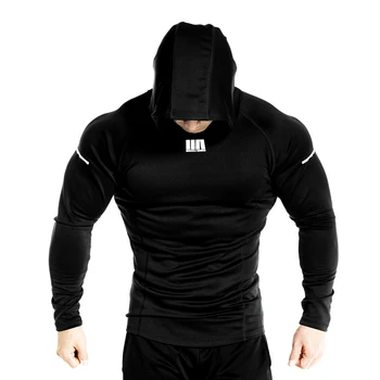 

Men Brand Solid Color Hoodies Fashion Casual Gyms Fitness Hooded Jacket Male Lycra Sweatshirts Sportswear Clothing
