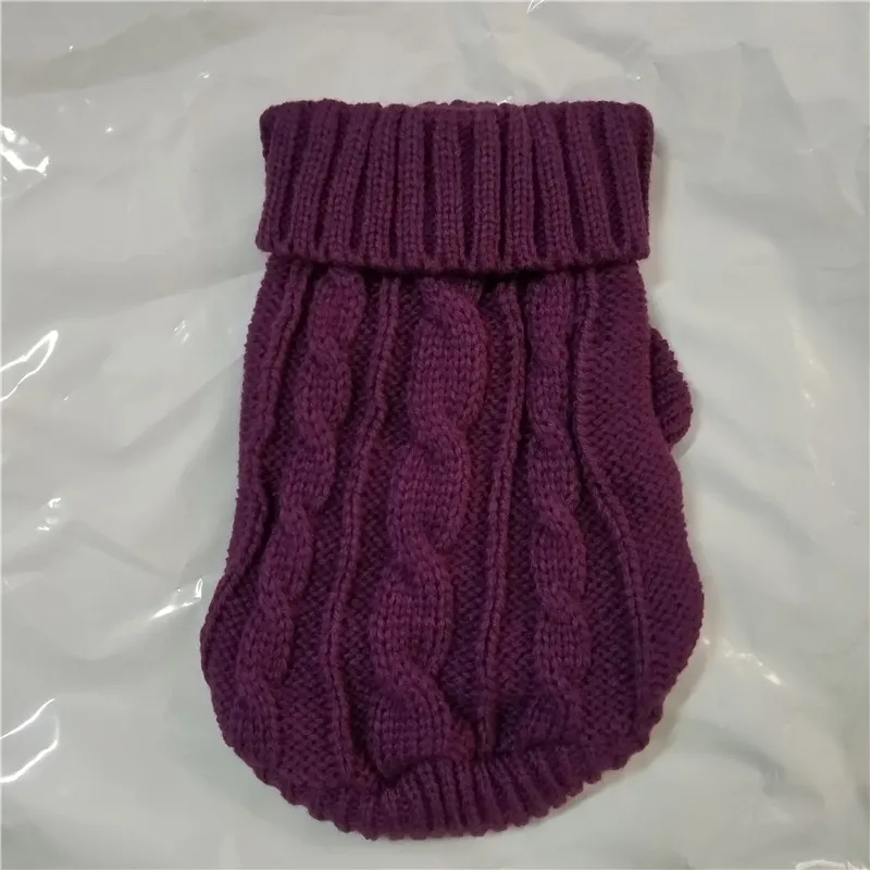 Маленький питомец щенок Одежда для собак кошек свитер костюм для собак игрушка "чихуахуа" пудель, йоркширский терьер йоркки одежда вязаная одежда для домашних животных - Цвет: Purple