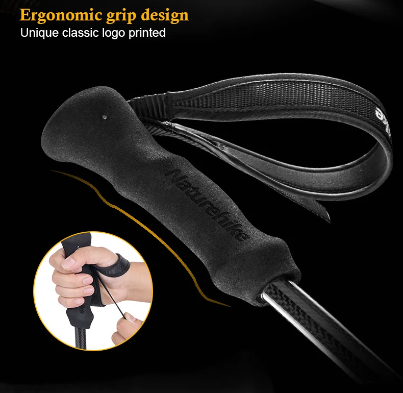 Seção de Fibra de Carbono Naturehike Bengala Ultraleve Ajustável Trekking Pole 135cm 234g 5 16 High Quality Esporte e Lazer