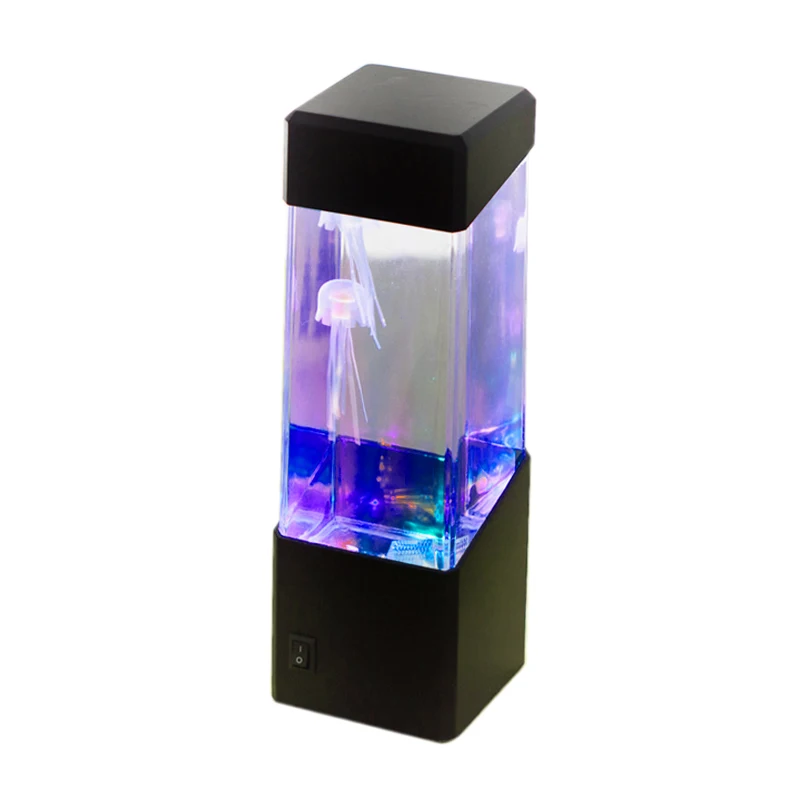 ED Desktop Light Jellyfish Tropical Fish Aquarium Tank LED Light Relaxing Bedside Mood Night Light Lamp (1)