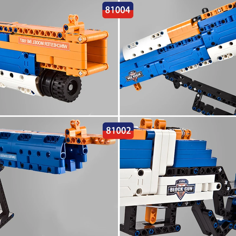 SWAT Emission Revolver Pistol Power GUN Technic Arms Model Assembled Brick Set Weapon Legoed Compatible Boy Toy Building Block