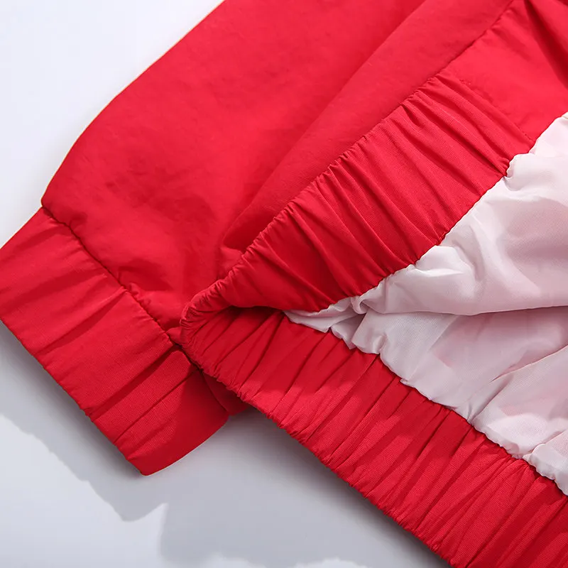 Harajuku Windbreaker Hooded Jacket Men Hip Hop Streetwear Hoodie Jacket Coat Color Block Autumn 2018 Casual Track Jacket Zipper