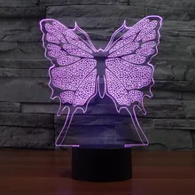 Willshi Latest Night Light 3D Lamps LED Lighting Fashion Desk Light Colorful Desk Lamps Bedside Table Lamp Butterfly LED