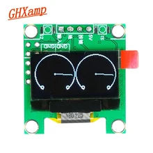 GHXAMP мини OLED музыкальный спектр дисплей VU метр Индикатор уровня модуль DIY наушники 3,3-5 в 8 видов эффектов 0,96 дюйма 28*30 мм