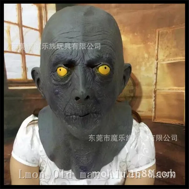

Halloween Cosplay Old Man Latex Rubber Horrible Mask Blue Head Terror Masks for Halloween Cosply Fancy Dress Big Discount