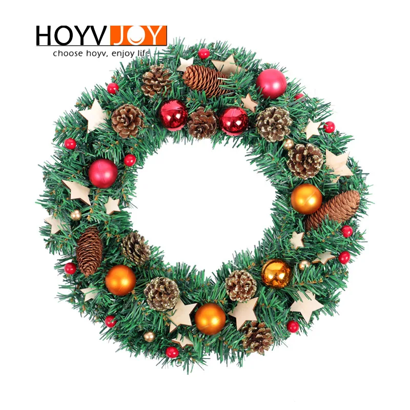 

HOYVJOY2018 New Vitality Series HandmadeWood Chips Stars Wreath For Front Door/Floral Wall/Room/Gift/Wedding Decor Summer/Aut