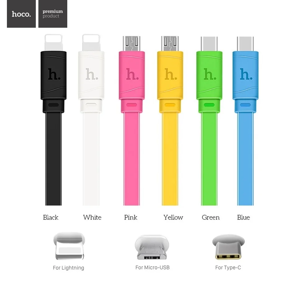 HOCO 5 V شحن كابل يو اس بي شاحن ل أبل المكونات تهمة سلك نوع C المصغّر usb كابلات الحبل للهاتف المحمول كابل نقل بيانات مزامنة