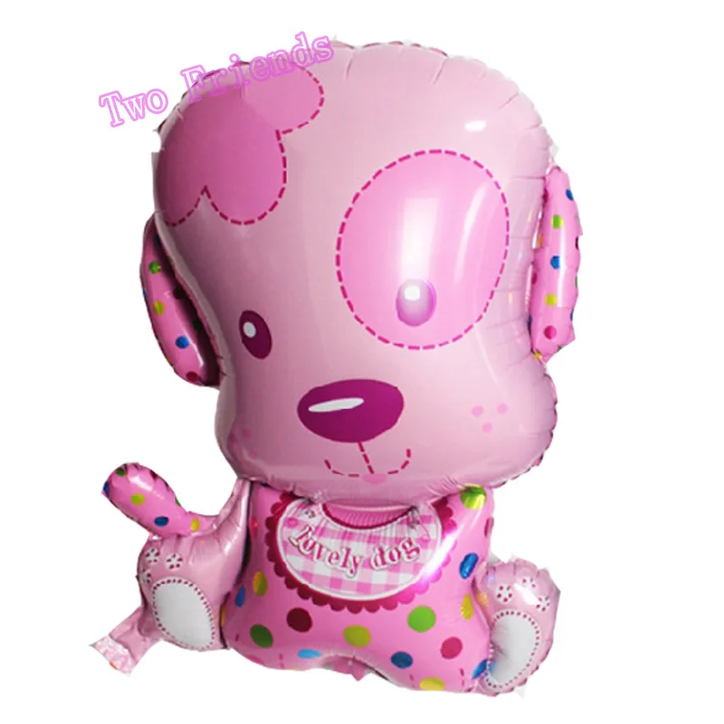 1 шт. большой 64*49 см розовый синий слон фольгированные шары для душа ребенка девочка мальчик Гелиевый шар животное тематическая вечеринка на день рождения украшения игрушки - Цвет: 1pc pink dog