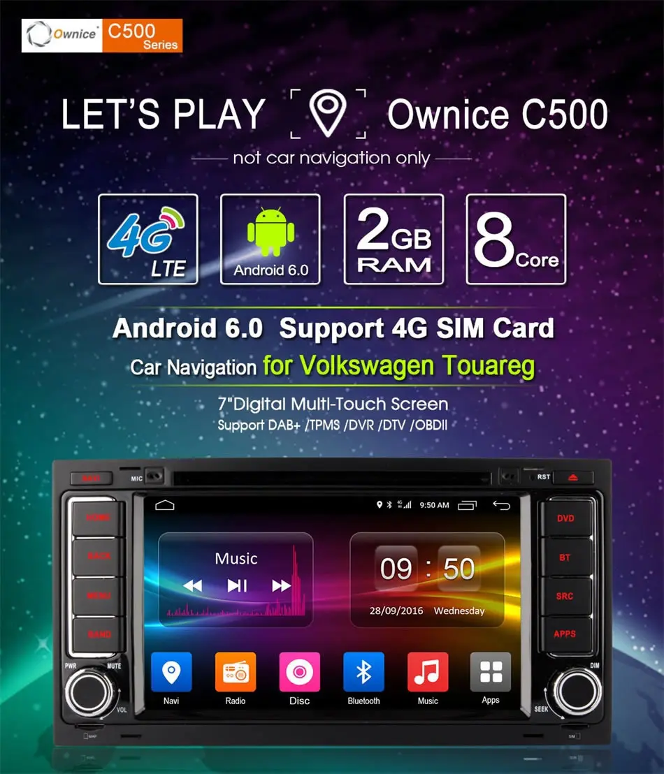 Clearance Owncie C500 Android 6.0 Octa 8 Core Car DVD Player For Volkswagen Touareg Transporter T5 With GPS Navi BT Radio 4G LTE Network 6 Clearance Owncie C500 Android 6.0 Octa 8 Core Car DVD Player For Volkswagen Touareg Transporter T5 With GPS Navi BT Radio 4G LTE Network 6