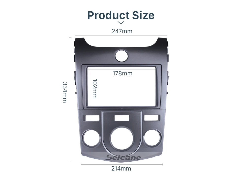 Seicane серебряное сочетание 2Din Автомобильная Радио фасции для 2008-2012 KIA FORTE руководство AC панель пластина аудио плеер Монтажная Рамка