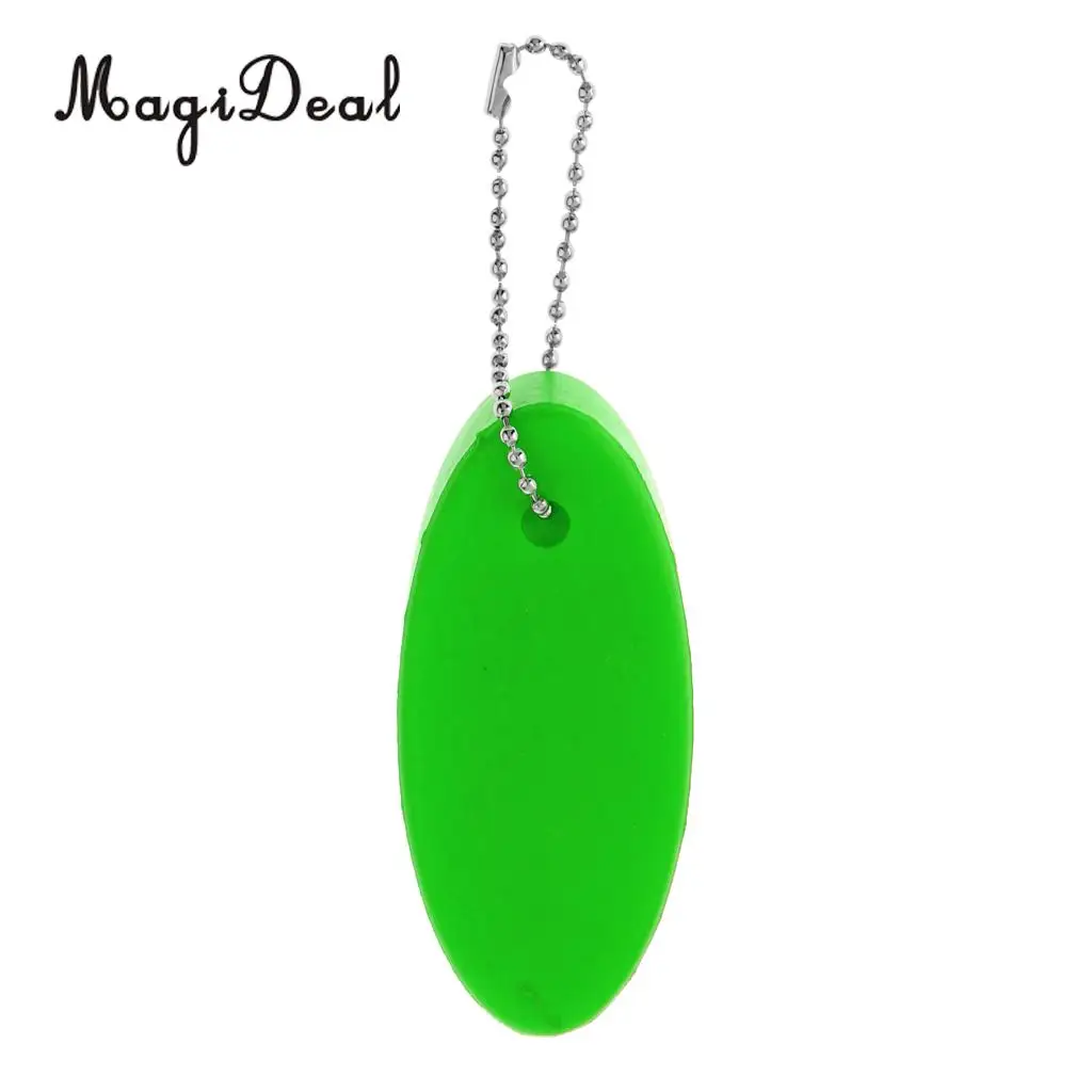 MagiDeal Marine Water Sport Foam Floating Oval Keychain Keyring Water Key Float for Kayak Canoe Rafting Boat Sailing Surfing Acc