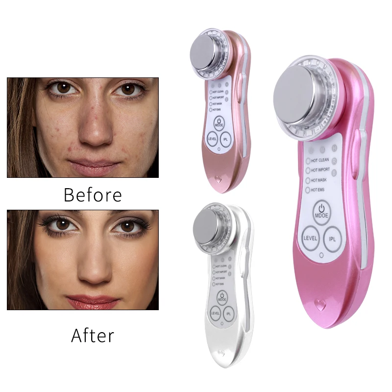 

5 in 1 Skin Exput Rejuvenation Instrument Face Beauty Machine LED Photon Therapy Massager Anti-aging Wrinkle Removal Machine