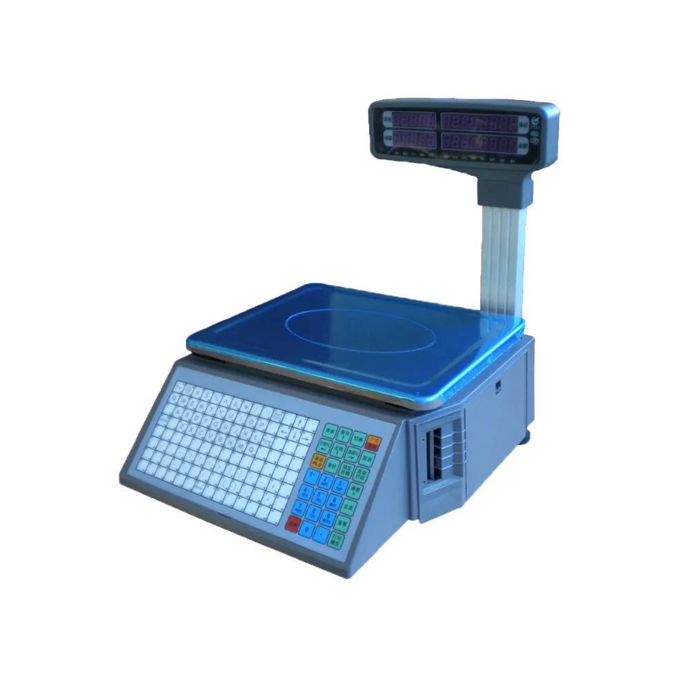 HONEPRT 10000 PLUs Data Storage Capacity Digital Weight Scale with Printer  for Weighting and Price Sticker Printing