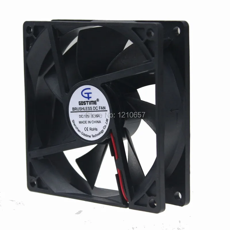 

2PCS lot Gdstime 9cm 92mm x 25mm DC 12V 2Pin Ball Brushless PC Computer Case Cooling Cooler Fan