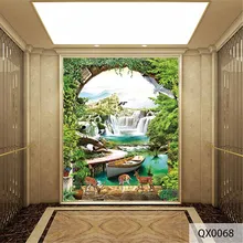 Пользовательские 3D принт Ткань и текстильные обои для стен тканью фрески матовый шелк прихожей коридор фон декорации птица