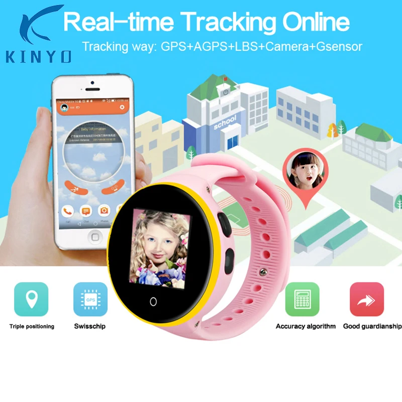 

Newest Children Smart Watch 1.22" IPS Round Screen Android Wristwatch GPS, AGPS, LBS, WiFi Kids Watch IP54 Waterproof Smartwatch
