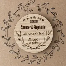 Персонализированные Свадебные сохранить Дата магниты, пользовательские деревянные деревенский венок сохранить дату, вечерние сувениры подарки, свадебный