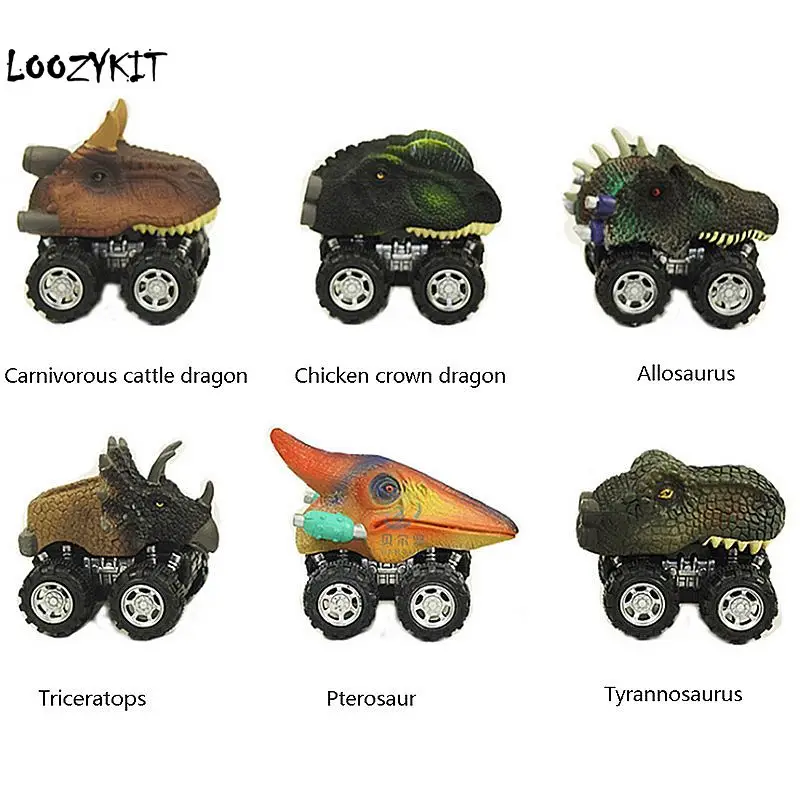 

Loozykit Animal Children Gift Toys Dinosaur Model Mini Toy Car Gift Pull Back Cars Toy Truck Hobby Funny Kids Gifts