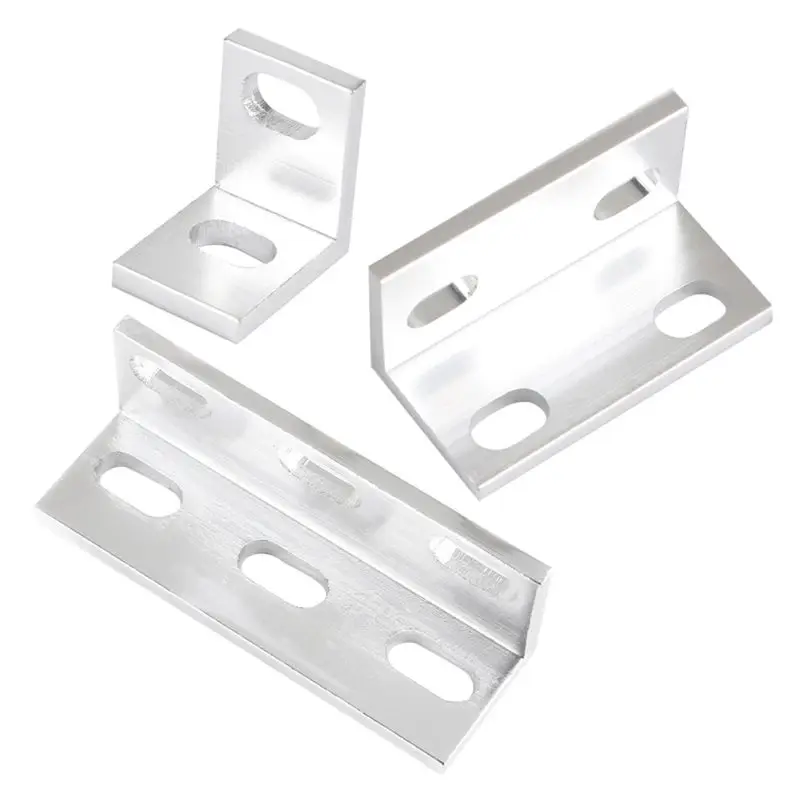 L Type Bracket Silver Aluminum Angle Bracket Frame with Single/Double