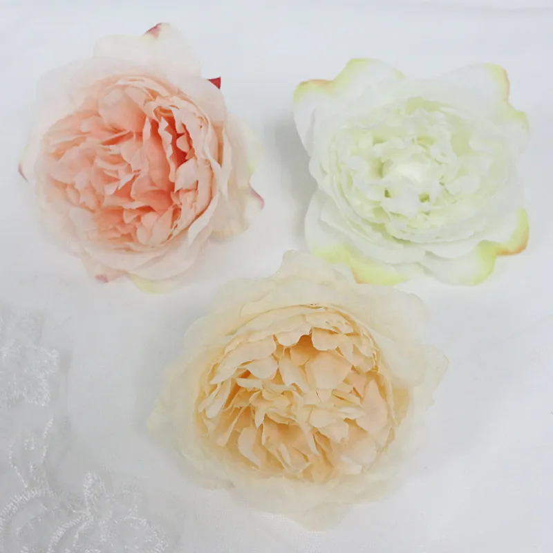 Flone 11cm DIY High Quality Artificial Peony Flowers Head Fake Flower Silk Flower For Wedding Home Party Decor Art Floral (13)