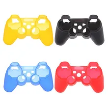 100 шт. пылезащищенные силиконовые игровой контроллер защитный чехол накладка отделением для кредитных карт для sony Игровые приставки 3 PS3 игровые контроллеры