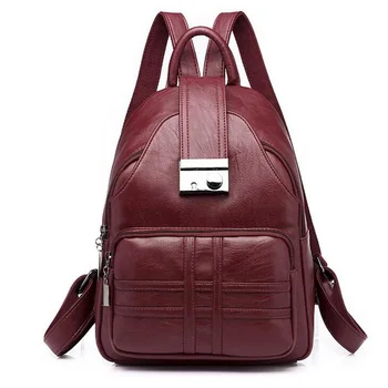 

WILIAMGANU Women Backpack Small Pu Leather Student Girl School Bags For Teenagers Travel New Printing Designer Backpack Women