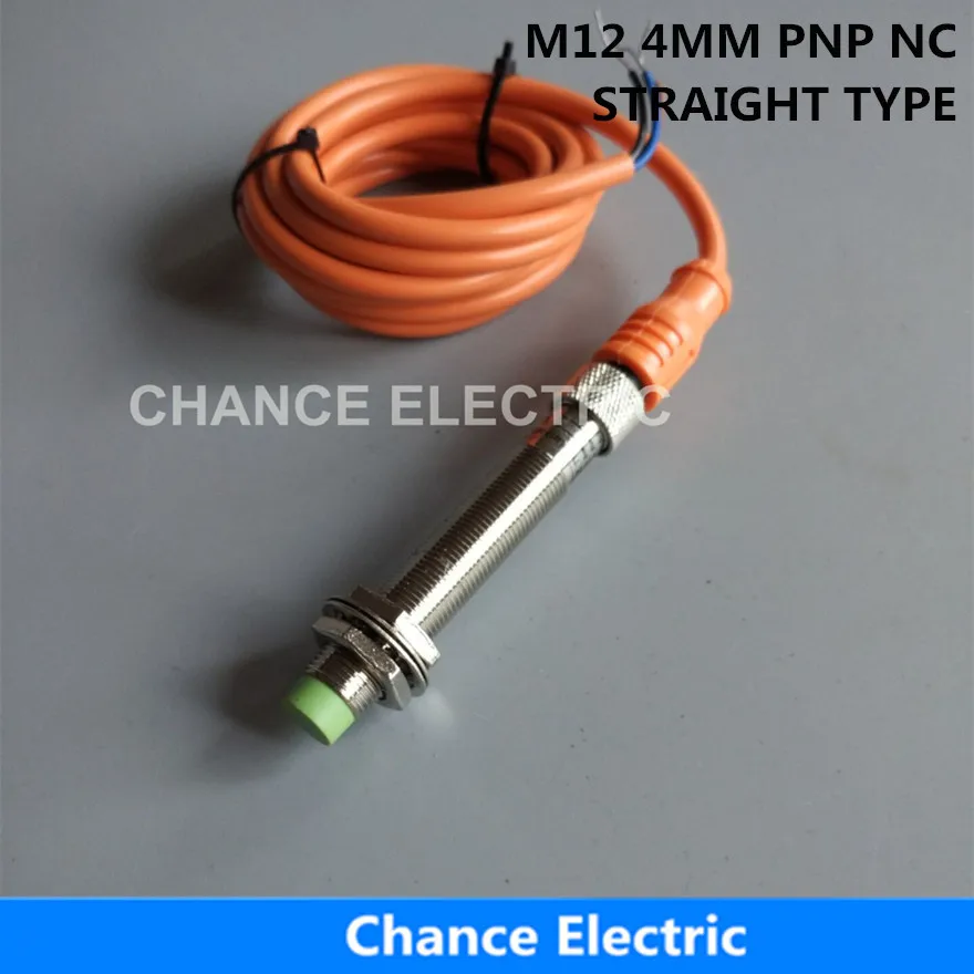 

straight M12 PNP NC 4mm inductive proximity sensor switch 180 connector detect distance non-flush type (IM12-4-DPB-C3)