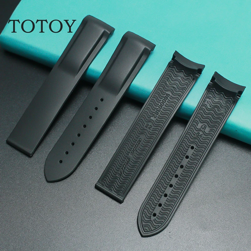 TOTOY for Omega Seamaster Men's Cosmic Ocean Series Silicone Watch with 20 22mm Waterproof and Comfortable Rubber Sports Strap | Наручные