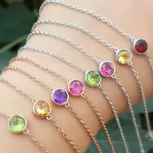 925 стерлингового серебра, инкрустированные сокровище цвет камня Различные конфеты цветные пузырь женские модели браслет из бисера экспресс