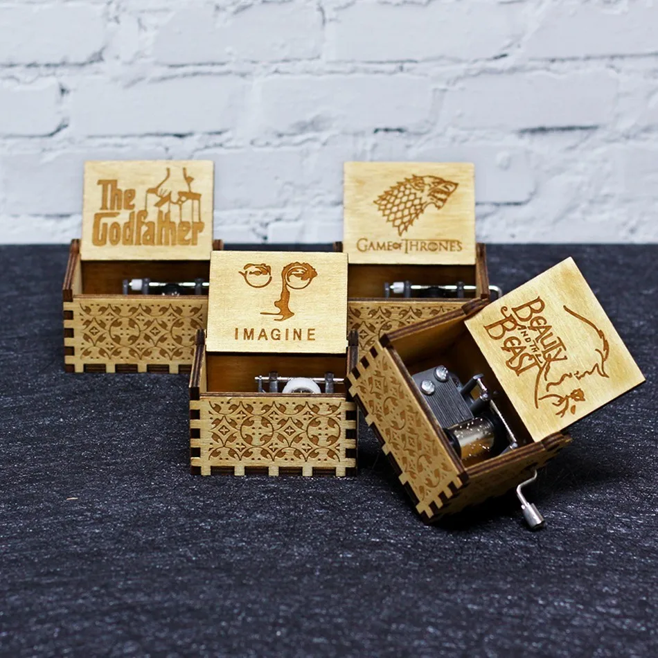 

Creative Antique Carved Wooden Game Of Thrones Beauty And The Beast Music Box,Red Dragon Ball Christmas Gift,Birthday Gift