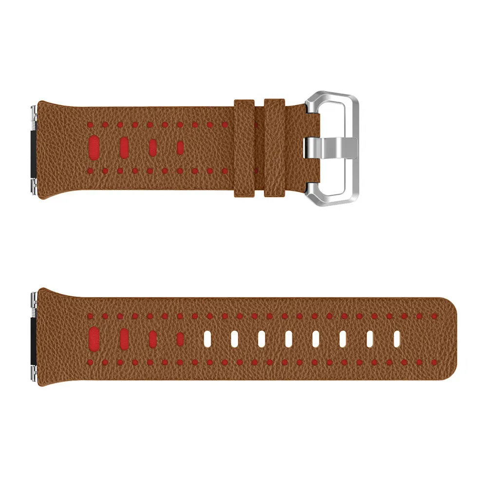 Оригинальные Ремешки для наручных часов, кожаный ремешок, сменный Браслет наручных часов, Браслет для Fitbit Ionic, кожаный ремешок для часов - Цвет: Light Brown Red
