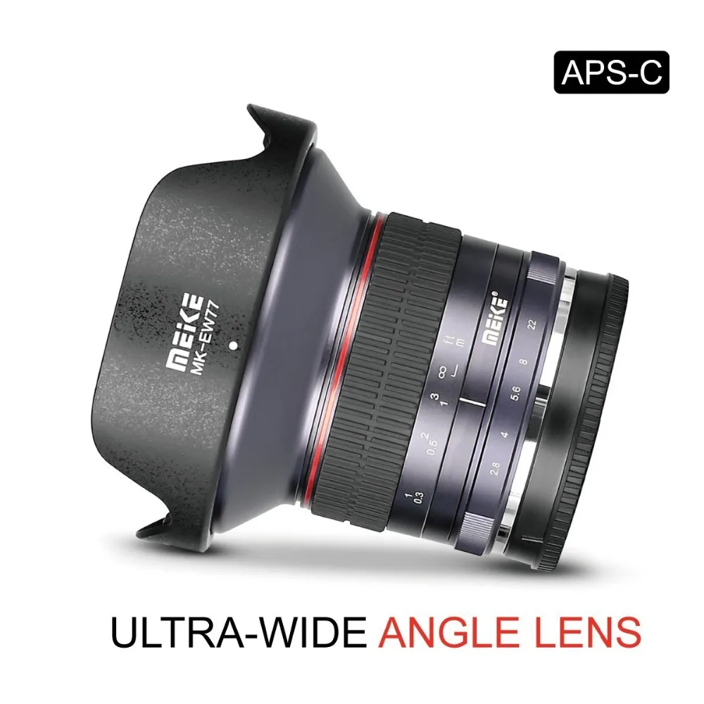 Meike 12 мм F/2,8 сверхширокоугольный ручной объектив Foucs для sony E-Mount APS-C беззеркальных камер NEX-3/5/6/7/C3/5N/F3/5R A3000 A7