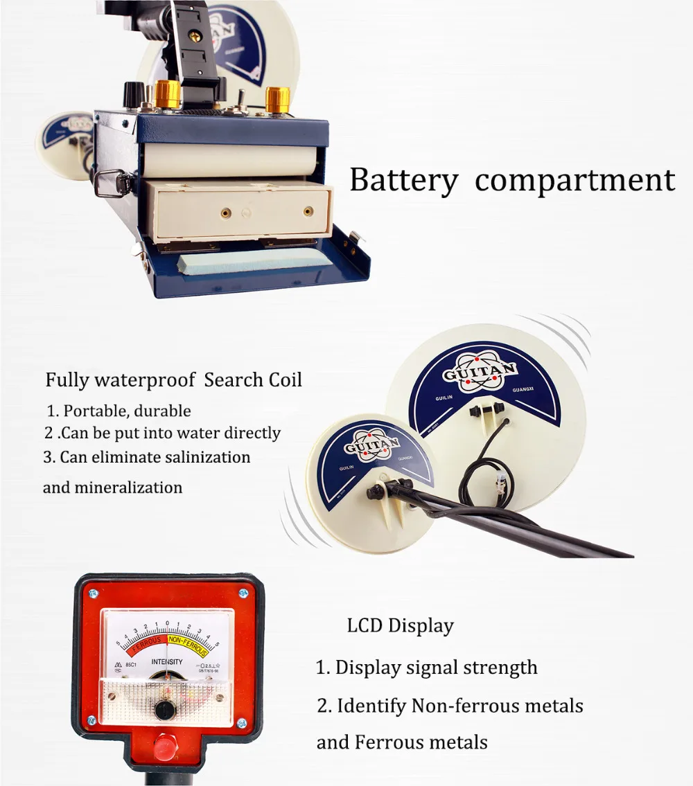 Профессиональный металлоискатель с 2 катушками, Высокочувствительный TC-91, водонепроницаемый, глубина 3,5 м, Охотник за сокровищами, детекторы золотых металлов