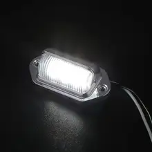 Светодио дный 6 LED Белый DC 10-В 30 в грузовик номерной знак свет задний фонарь шаг лампы тег свет для лодки RV грузовик прицеп грузовики караван