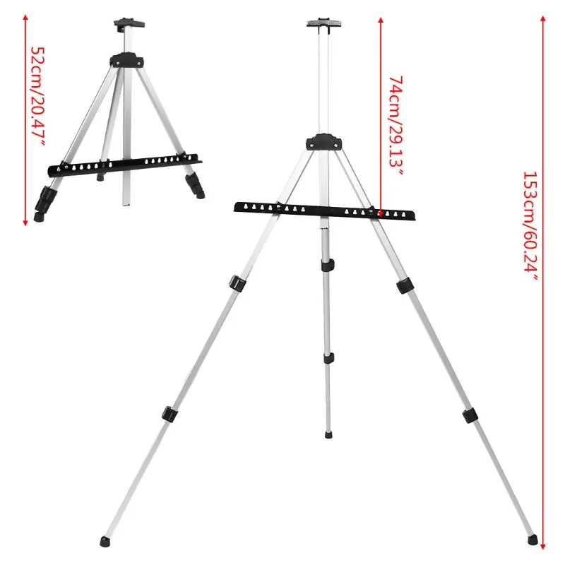 Портативный регулируемый алюминиевый мольберт для художника эскиз живопись рисование дисплей стенд с сумкой