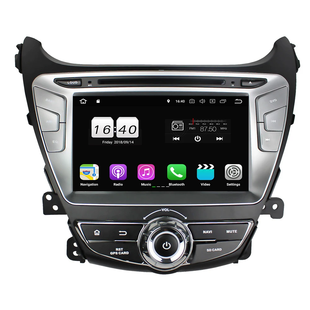 Sale TDA7851 For Hyundai Elantra 2014 2015 Android 8.1 2GB RAM 16GB 4 core Car DVD Player GPS Glonass map RDS Radio wifi 4G Bluetooth 3