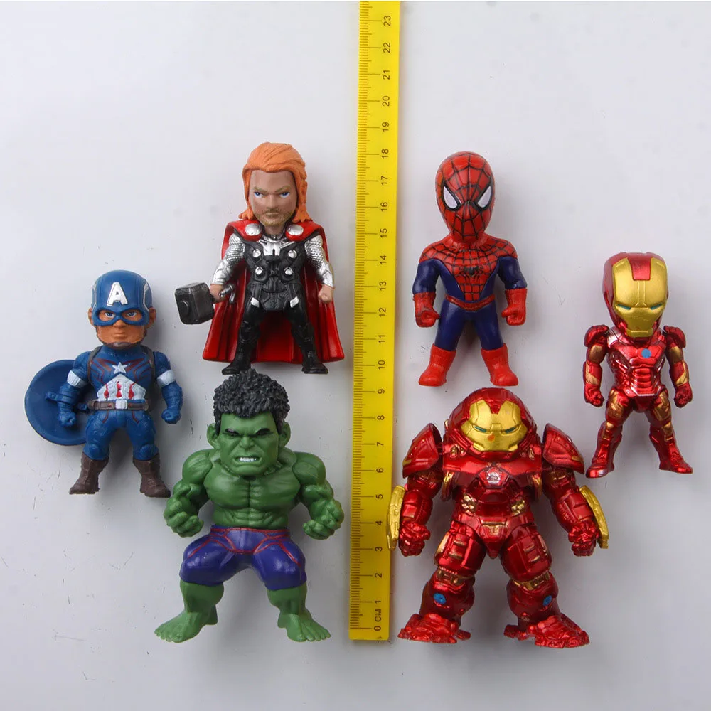11 вариантов Мстители наклейки на холодильник Человек-паук Raytheon Железный человек магнитные наклейки сообщения гаражные наборы - Цвет: 6PCS