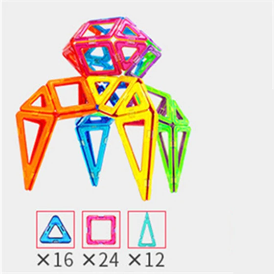 Магнитный конструктор стандартного размера, детские развивающие игрушки из АБС-пластика, креативные кубики, магнитные строительные блоки - Цвет: set 18