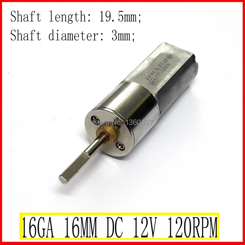 

NEW 120RPM Long Shaft 19.5mm dc 12v motor 400mA 0.5A Powerful High Torque Gear Box Motor 12V 120RPM